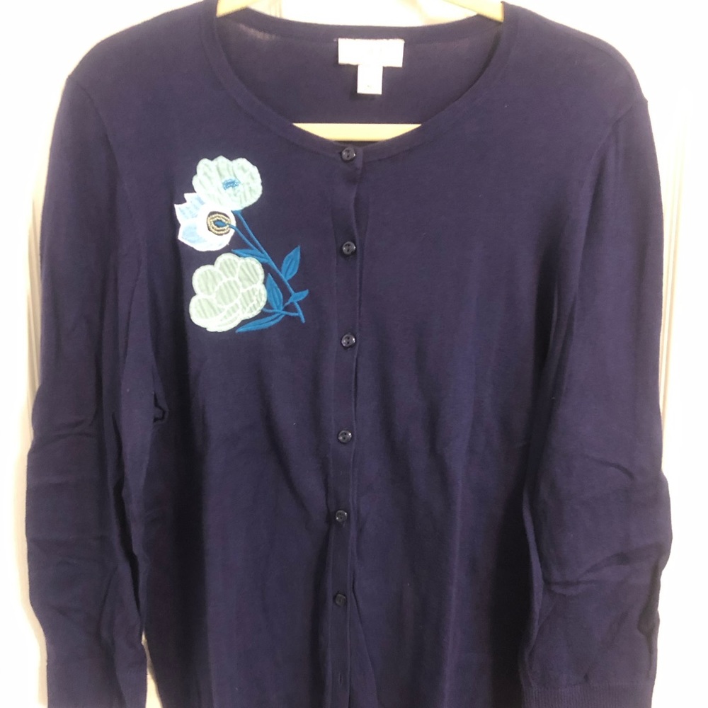 NEW PRICE! PURPLE Appliqué Cardigan
